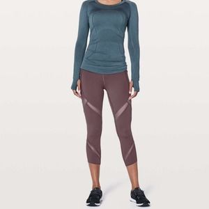 lululemon athletica Mauve Brown High-Rise Cropped Leggings